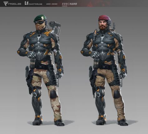 ArtStation - exo-nanosuit, French, Andrii Didenko Nanosuit Armor, Exo Suit Concept Art, Space Soldier, Military Soldiers, Future Soldier, Power Armor, Concept Art Character, Armor Concept, Character Design References