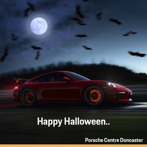 Halloween Porsche Centre Doncaster Car Content Ideas, Carros Halloween, Halloween Creative Ads, Car Ads Creative Advertising, Halloween Ads, Tata Cars, Car Night, Car Advertising Design, Halloween Social