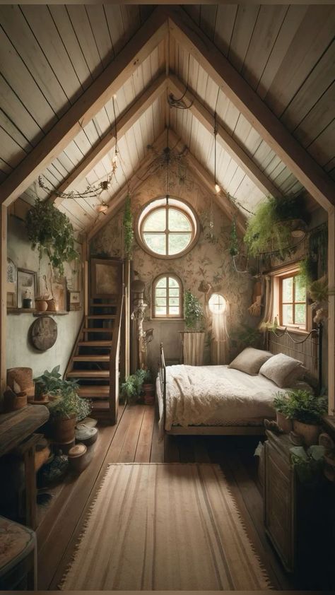 Dream Cottage Interior, Cottagecore Backyard, Tower Bedroom, Cottagecore Houses, Cottagecore Homes, Fairy Cottages, Cottage Core Bedroom, Cottagecore Bedroom Ideas, Cottagecore Interior