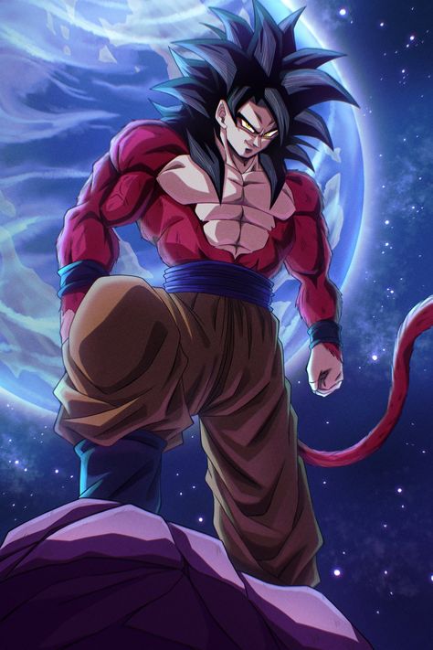 Super Saiyan 4 Goku, Goku Art, Goku Ssj4, Super Saiyan 4, Image Dbz, Goku Wallpaper, Dragon Z, Dragon Ball Painting, Dragon Ball Super Wallpapers