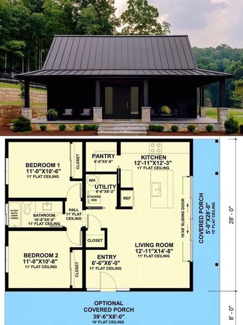 In Law Cottage, Mother In Law Cottage, Tiny House Designs, Unique Lifestyle, Dream Home Ideas, Tiny House Design, Mother In Law, Perfect Home, House Floor Plans