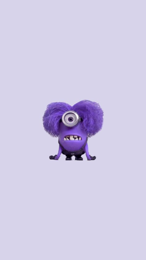 Purple Minion, Purple Minions, Purple Wallpapers, Bunny Cartoon, M Wallpaper, Iphone Ideas, Cute Bunny Cartoon, Funny Iphone Wallpaper, Purple Wallpaper