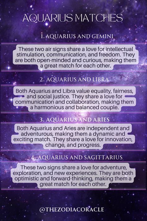 The most compatible zodiac signs for love and relationships for AQUARIUS! Aquarius And Sagittarius Relationship, Aquarius Compatibility Relationships, Aquarius X Aries, Libra And Aquarius Relationship, Aquarius And Aquarius Compatibility, Aries And Aquarius Relationship, Aquarius Compatibility Chart, Aquarius And Sagittarius Compatibility, Aquarius And Gemini Compatibility