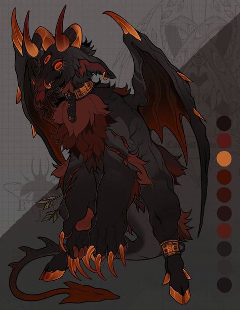 Black Devil, Anthro Art, Mythical Creatures Fantasy, Fate Servants, Creatures Art, Creature Artwork, Monster Concept Art, Creature Drawings, Mythical Creature