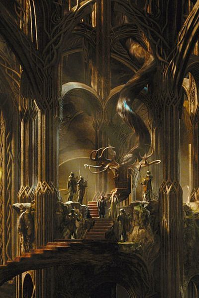 Legolas And Thranduil, Alan Lee, John Howe, Desolation Of Smaug, Tolkien Art, Lotr Art, Fantasy Places, Thranduil, Jrr Tolkien