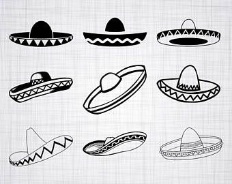 Sombrero Tattoo, Sombrero Clipart, Taco Tattoos, Mariachi Hat, Mexico Tattoo, Mexican Tattoo, Bach Weekend, Sombrero Hat, Octopus Tattoo Design