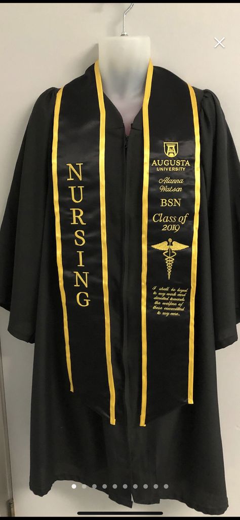 Graduation Stole Ideas, Degree Quotes, Grad Stole, Grad Stoles, Graduation Sash, Grad Pictures, Prairie View, Applique Letters, Nursing School Graduation