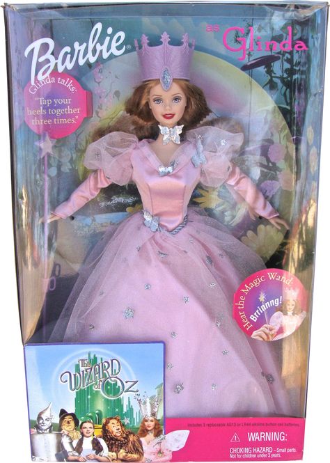 Glinda Wizard Of Oz, Wizard Of Oz Dolls, 1980s Barbie, Barbie Collector Dolls, Cute Sewing Projects, Good Witch, Christmas Barbie, Witch Doll, The Wizard Of Oz