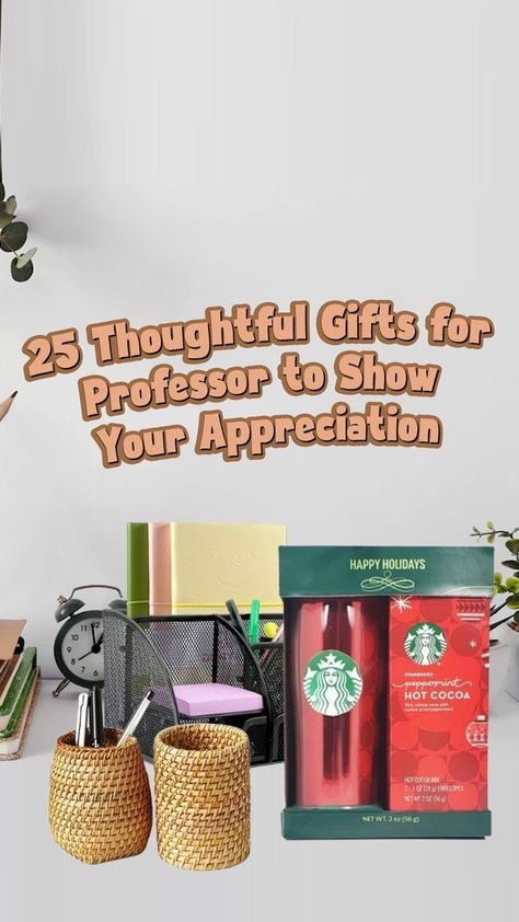 So, are you in search of an appropriate gift for your professors? Check out these 25 lists of things that have been curated to help you find the perfect gift for your professors, whether it be for Christmas or for their birthdays. #christmasideas #giftideas #thebestgift #christmasgiftideas #usefulgifts #christmasgift #gifts #giftsforchristmas #coolgifts Christmas Gifts For Professors, Gift For Professor, Female Professor, Gifts For Professors, Chocolate Gifts Basket, Male Teacher, Work Anniversary, Starbucks Gift Card, Starbucks Gift