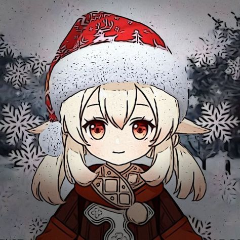 Klee Christmas, New Year Pfp, Year Pfp, Christmas Icons, Happy New, Happy New Year, Anime, Christmas, Kawaii