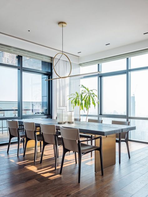 A South Mumbai apartment with 360-degree views of the city skyline Restoration Hardware Dining Table, White Marble Bar, Mumbai Apartment, Grey Marble Floor, Restoration Hardware Dining, South Mumbai, Granite Table Top, Bright Chair, Granite Table