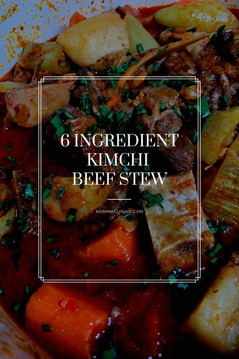 6 Ingredient Kimchi Beef Stew - Recipes Korean Beef With Stew Meat, Kimchi Stew Recipe Vegetarian, Kimchi Beef, Kimchi Tofu Stew, Kimchi Beef Stew, Kimchi Stew Recipe, Kimchi Stew, Great Dinner Recipes, Fermented Cabbage