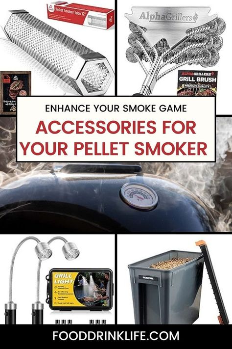 Enhance your smoke game: Accessories for your pellet smoker Smoker Accessories, Grilling Accessories, Pellet Grills Smokers, Pellet Smoker, Pellet Smokers, Grill Light, Fancy Dinner Party, Grill Brush, Dinner Party Recipes