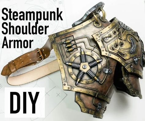 DIY Steampunk Shoulder Armor / Foam Armor Template: 41 Steps (with Pictures) Diy Steampunk Accessories, Steam Punk Diy, Steampunk Diy Costume, Easy Kids Costumes, Armor Template, Armor Tutorial, Steampunk Diy Crafts, Steampunk Armor, Diy Steampunk