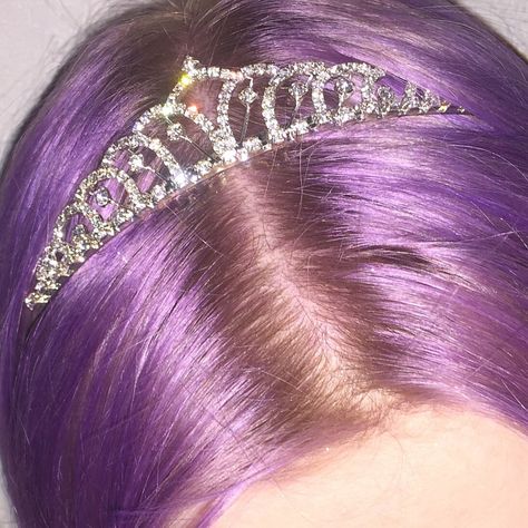 pinterest ;; starsinaglass Purple Hair, Tiara, A Woman, Purple, Hair