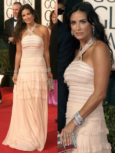 Demi Moore Golden Globes 2009 in Dior Y2k Nostalgia, Demi Moore, Golden Globes, Globe, Dior, Celebrities