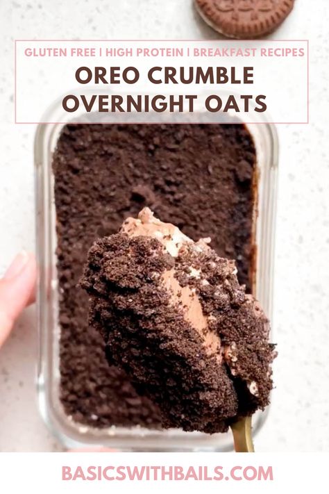 Oreo Overnight Oats, Overnight Oats High Protein, Protein Overnight Oats Recipe, Weekday Meal Prep, Meal Prep High Protein, Overnight Oats Recipe Easy, High Protein Recipe, Oats Recipes Breakfast, Best Overnight Oats Recipe