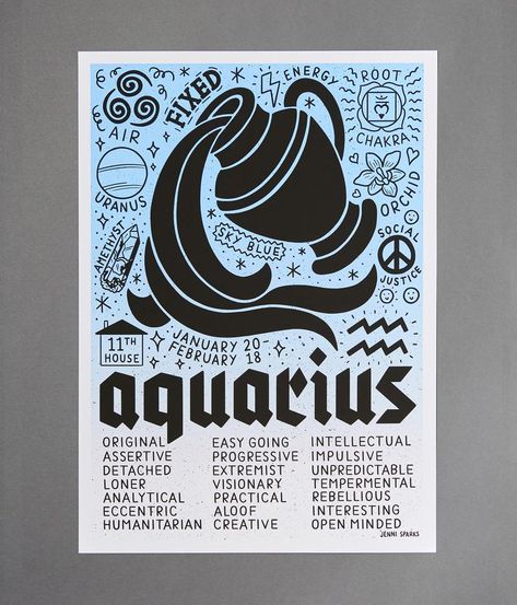 Aquarius Aesthetic, Aquarius Art, Whimsical Art Journal, Aquarius Horoscope, Collage Book, Age Of Aquarius, Zodiac Art, Witch Art, Vintage Poster Art