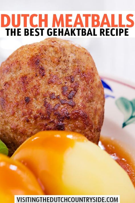 Dutch Bitterballen Recipe, Authentic Dutch Recipes, Dutch Meals Traditional, Dutch Food Recipes Netherlands, Belgian Meatballs, Dutch Food Traditional, Dutch Recipes Netherlands Traditional, Ground Beef Meatball Recipes, Dutch Meatball Soup