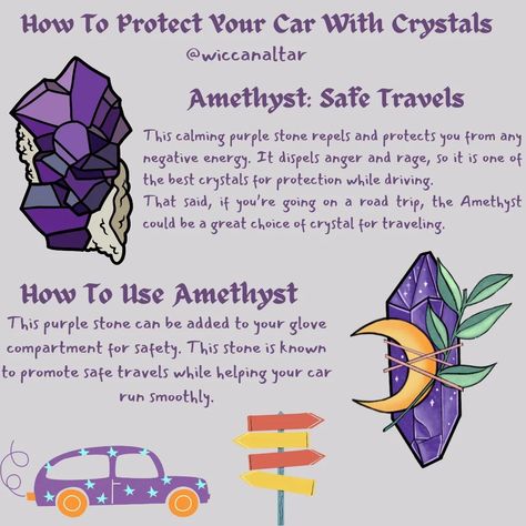 Crystals & Love ✨’s Instagram profile post: “How to protect your car with crystals 💜” Crystals For Travel, Gemstones Chart, Powerful Crystals, Car Protection, Tarot Meanings, Love S, Health Heal, Garnet Crystal, Protection Crystals