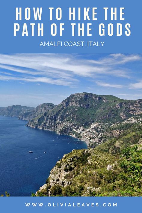 Are you ready to hike the famous Path of the Gods in Italy? Here is everything you need to know, from where to start to how long it will take you! | OliviaLeaves.com | #AmalfiCoast #PathoftheGods #TravelGuide #VisitItaly Walk Of The Gods Amalfi, Path Of The Gods, Italy Destinations, Italy Beaches, Hiking Places, Hiking Europe, Hiking Essentials, Eco Travel, Hiking Spots