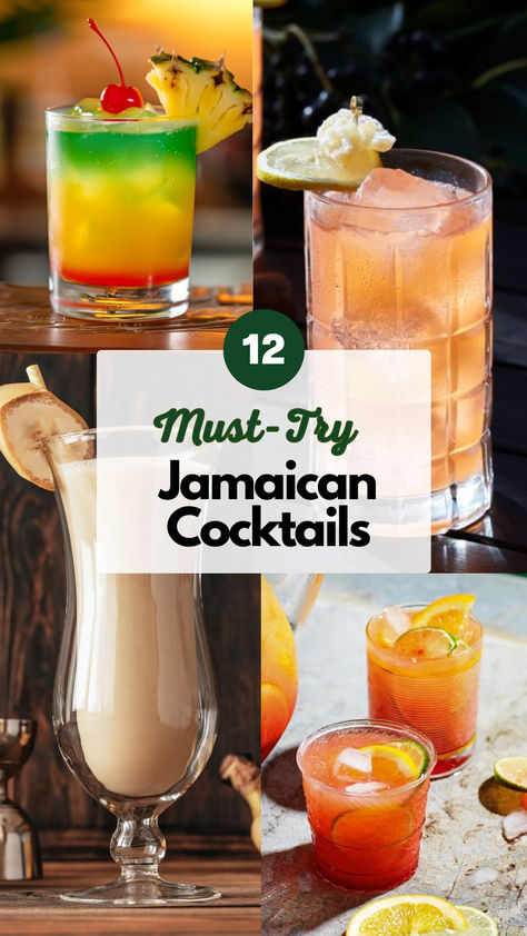 Jamaican Cocktails Jamaica Alcoholic Drink, Jamaican Cocktails Drink Recipes, Jamaican Alcoholic Drinks, Jamaican Party Ideas, Jamaican Drinks Cocktails, Jamaica Drink Recipe, Carribean Cocktails, Carribean Drinks, Jamaica Theme Party Ideas