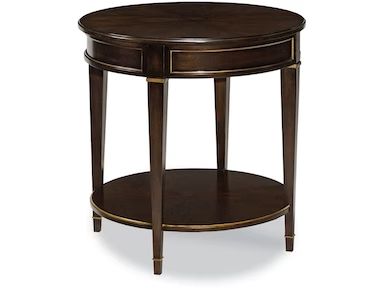 Living Room Woodbridge End Tables - Goods Home Furnishings - North Carolina Gallery Shelves, Woodbridge Furniture, Hickory Furniture, Living Room End Tables, Side And End Tables, Wood Inlay, Living Table, End Tables With Storage, Round Side Table