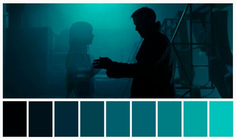 Dystopian Colour Palette, Dystopian Color Palette, Tech Colour Palette, Movies Color Palette, Cinematic Color Palette, Cyberpunk Color Palette, Blade Runner 2049 Aesthetic, Film Color Palette, Color In Film