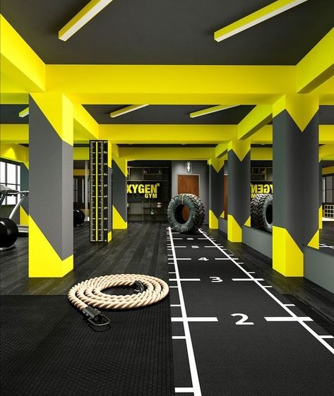 Gym Decor Ideas, Gym Decorating Ideas, Gym At Home Ideas, Mini Gym At Home, Mini Gym At Home Ideas, Gym Architecture, Commercial Gym Design, Gym Design Interior, House Gym