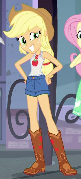 #2197399 - applejack, cropped, equestria girls, fluttershy, offscreen character, safe, screencap, sleeveless, solo focus, spoiler:eqg series (season 2), street chic - Derpibooru Rainbow Dash Applejack Fluttershy, Jack Costume, Fluttershy Equestria, Mlp Equestria Girls Fanart, Mlp Applejack, Applejack Mlp, Equestria Girls Applejack, Equestrian Girls My Little Pony, Pony Cartoon