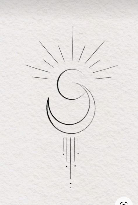 Tattoo Sonne, Moon Sun Tattoo, Classy Tattoos, Line Art Tattoos, Discreet Tattoos, Sun Tattoo, Subtle Tattoos, Friend Tattoos, Little Tattoos