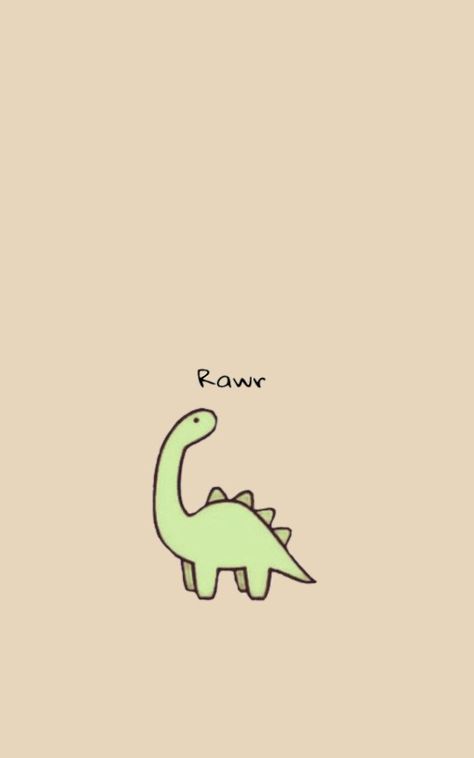 Dino Phone Wallpaper, Brachiosaurus Wallpaper, Cute Dinosaur Wallpaper Aesthetic, Dino Homescreen, Dinosaur Aesthetic Wallpaper, Wallpaper Ideas Homescreen, Cute Chicken Wallpaper, Rawr Wallpaper, Dinosaur Backgrounds