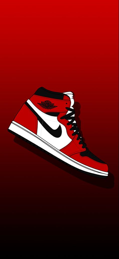 Originally made this vector in Illustrator because I was bored, now it’s a wallpaper I made in Photoshop. #shoes #jordan #jordan1 #jordan1addict #retro #sneakers #sneakerhead #sneakersaddict #sneakersnike #sneakerart #wallpaper #vectorgraphics #vectorart Jordan 1 Wallpaper, Jordan 1 Aesthetic, S A Wallpaper, Jordan Shoes Wallpaper, Nike Logo Wallpapers, Sneakers Illustration, Sneakers Wallpaper, Sneaker Posters, Shoes Wallpaper