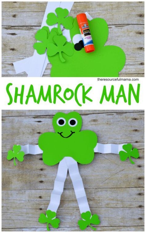 10 St Patricks Day Crafts for Kids Toddlers Preschool Easy DIY To Make Sant Patrick, Man Fits, Shamrock Craft, Saint Patricks Day Art, Fete Saint Patrick, March Crafts, St Patricks Crafts, Dr. Seuss, St. Patrick's Day Crafts