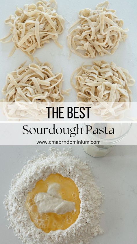 The Best sourdough pasta - cm barndominium Sour Dough Pasta Noodles, Homemade Sourdough Pasta, Sourdough Pasta Dough, Sour Dough Pasta, Sourdough Pasta Noodles, Sourdough Discard Egg Noodles, Sourdough Egg Noodles, Sourdough Noodles Pasta, Sourdough Discard Pasta