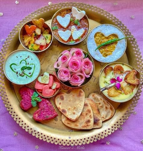 Bathua Raita, Beetroot Cutlet, Thali Ideas, Beetroot Raita, Food Thali, Masala Aloo, Shahi Tukda, Dal Rice, Delicious Food Image