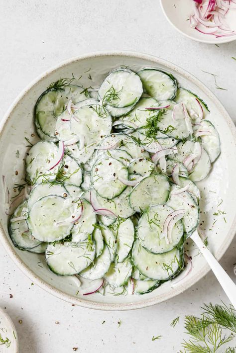 Chipotle Potato Salad, Cucmber Salad, Light Salad Recipes, Cucumber Dressing, The Perfect Salad, Clean Eating Salads, Perfect Salad, Italian Chopped Salad, Healthy Lunch Snacks