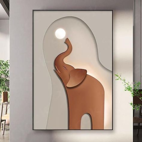 Modern Tablo Design Wall Art, Painting On Wall Ideas, Ganesh Modern Art, Ganesh Wall Art Interior Design, Ganesha Modern Art, Abstract Ganesha Painting Modern, Drywall Art, Gold Art Painting, Acrylic Art Projects