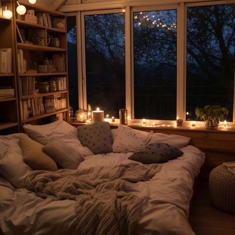 Bed With Pillows Aesthetic, Cosy Bed Aesthetic, Cozy Sleep Aesthetic, Cozy Blanket Aesthetic, Comfy Bedroom Aesthetic, Cozy Pillows Bed, Cozy Cabin Bedrooms, Cabin Bedrooms, Uni Dorm