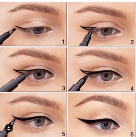 Easy Winged Eyeliner, Eyeshadow For Green Eyes, Sparkly Eyeshadow, Winged Eyeliner Tutorial, Eyeliner For Beginners, Cream Eyeliner, Kohl Eyeliner, Simple Eyeliner, Makeup Tutorial Eyeliner