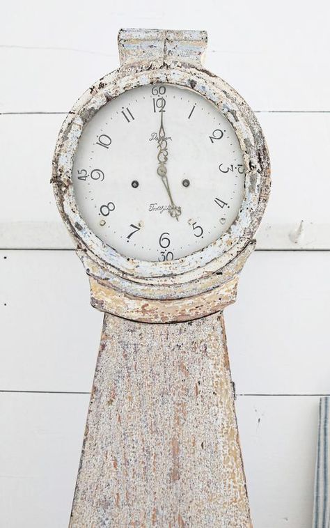 Swedish Antiques, Mora Clock, Farm Living, Dreamy Whites, Timeless Furniture, Farms Living, Antique Clocks, White French, French Farmhouse