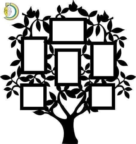 Laser Cut Tree, Photo Frame Tree, Family Tree Photo Frame, Family Tree Picture Frames, Scrapbook Overlay, Family Tree Photo, Tree Photo, Free Photo Frames, Photo Frame Design