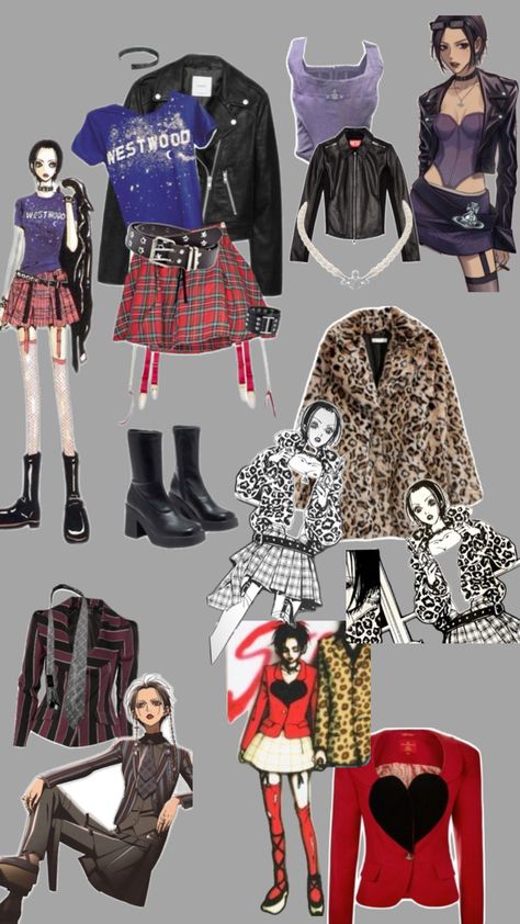 Nana osaki Outfits Moodboard, Cinema Outfit, Nana Clothes, 70s Inspired Outfits, Nana Manga, Nana Osaki, Midsize Outfits, Rocker Girl, Zombie Girl