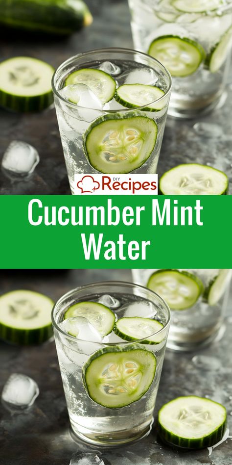 Make cucumber mint water for a refreshing and flavorful twist! Perfect for summer days or a healthy, hydrating drink anytime. Cucumber Mint Water, Cucumber Water Recipe, Crudite Platter, Mint Water, Hydration Station, Cucumber Water, Hydrating Drinks, Aromatic Oils, Lemon Mint