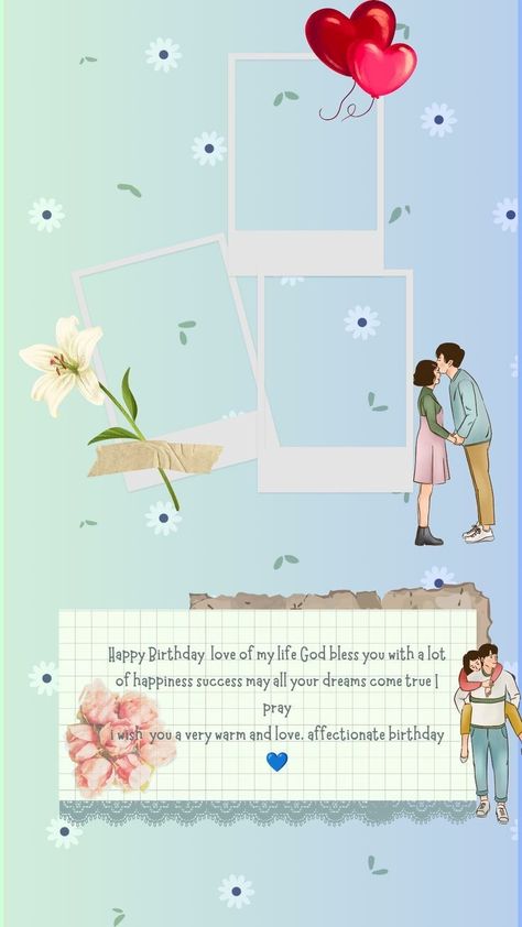 Happy Birthday My Love Wallpaper, Happy Birthday Love Template Instagram, Happy Birthday My Love Wishes Quotes, Birthday Wishes For Mine, Happy Birthday Template For Love, Happy Birthday Wishes Photo Frame Love, Love Bday Wishes, Happy Birthday Frame For Love, Wishing Husband Happy Birthday