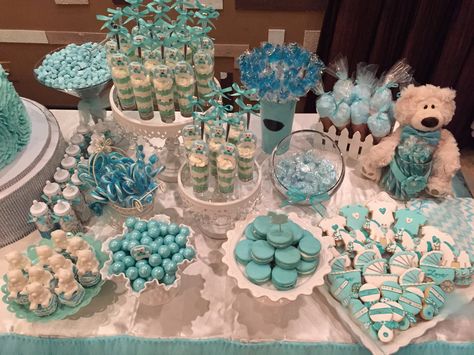 Baby Boy Shower Dessert Table, Baby Boy Shower Desserts, Baby Shower Dessert Table Boy, Boy Baby Shower Desserts, Baby Shower Candy Table, Babby Shower, Boy Baby Shower Centerpieces, Baby Shower Dessert Table, Baby Shower Treats