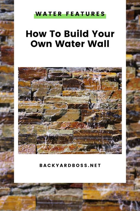 Do you want to add a decorative water wall to a room in your house, but it's not in the budget? In this guide, we describe how to build a water wall at home for a fraction of the cost. You can elevate any space with your own decorative water feature. Add a personal touch to complement the decor in your home by staining or painting the wood to fit in with the other furniture in the space or selecting a different tile for the surface of the wall. Water Wall Diy, Massage Office, Water Wall Fountain, Diy Water Feature, Water Feature Wall, Outdoor Water Feature, Pool Water Features, Faux Brick Walls, Water Wall