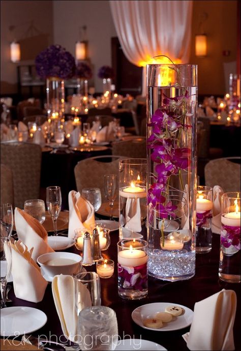 Orchid Wedding Centerpieces, Hall Ideas, Orchid Centerpieces, Tropical Bridal, Event Hall, Orchid Wedding, Wedding Inspired, Tall Centerpieces, Bride Magazine