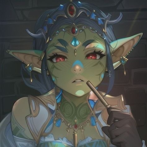 Female Goblin Character Design, Goblin Female Art, Verdan Dnd, Goblin Dnd Character Design, Goblin Girl Art, Dnd Goblin Character Design, Goblin Fantasy Art, Cute Goblin Girl, Goblin Character Art