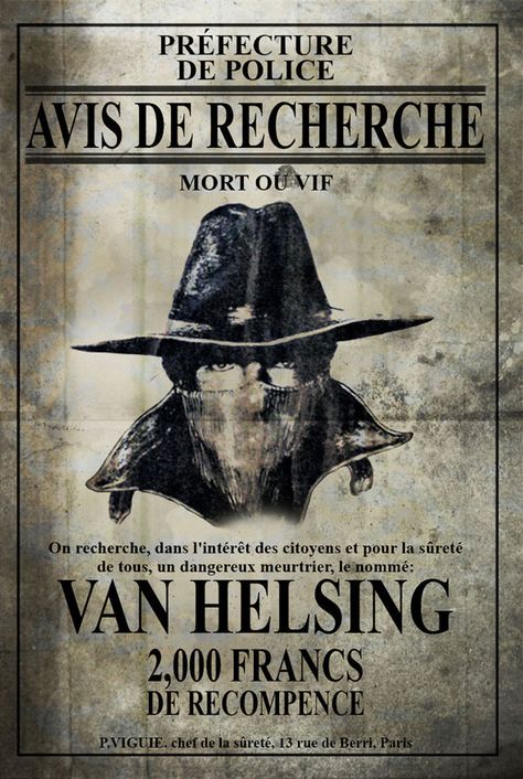 Wanted Poster Template, Movie Poster Template, French Movie Posters, Poster Template Free, Event Advertising, Van Helsing, Poster Template Design, Wanted Poster, Movie Posters Design